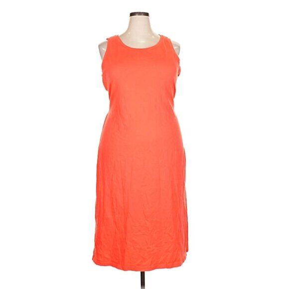 GAP Vibrant Orange Tie-Back Cotton Casual Dress - Size XXL - Like New - Picture 1 of 7